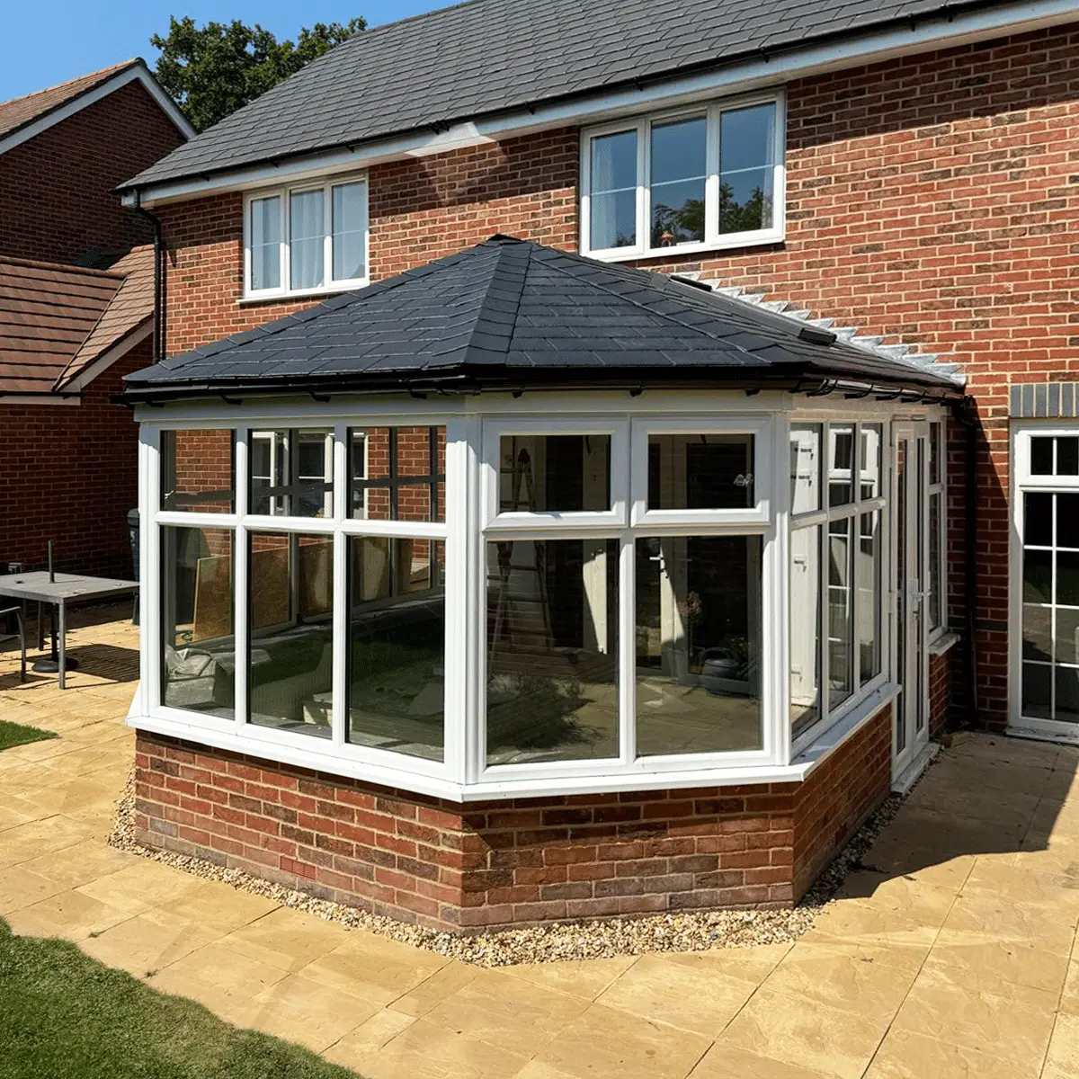 Victorian tiled roof in Stone Black
